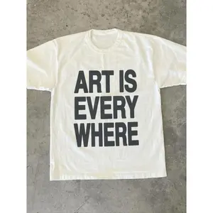 Mens 100 Percent Cotton Graphic TShirt Art Is Everywhere Yellow Crew Neck Tee Super Soft Breathable Lightweight MoistureWicking Fabric Casual Summer Style With Bold Geometric Print Regular Fit Short Sleeve Top