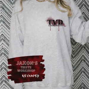 TVD Damon's Version Crewneck  - Jaxon's Tie Dye Workshop Revamped