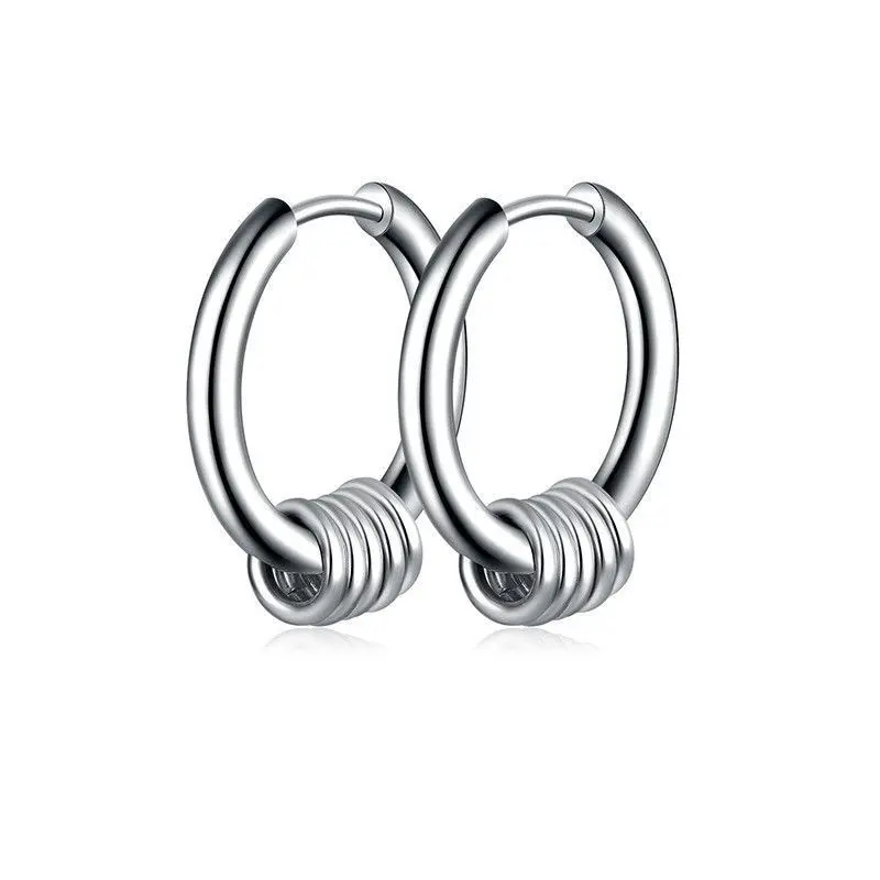 Silver with small circles (pair)