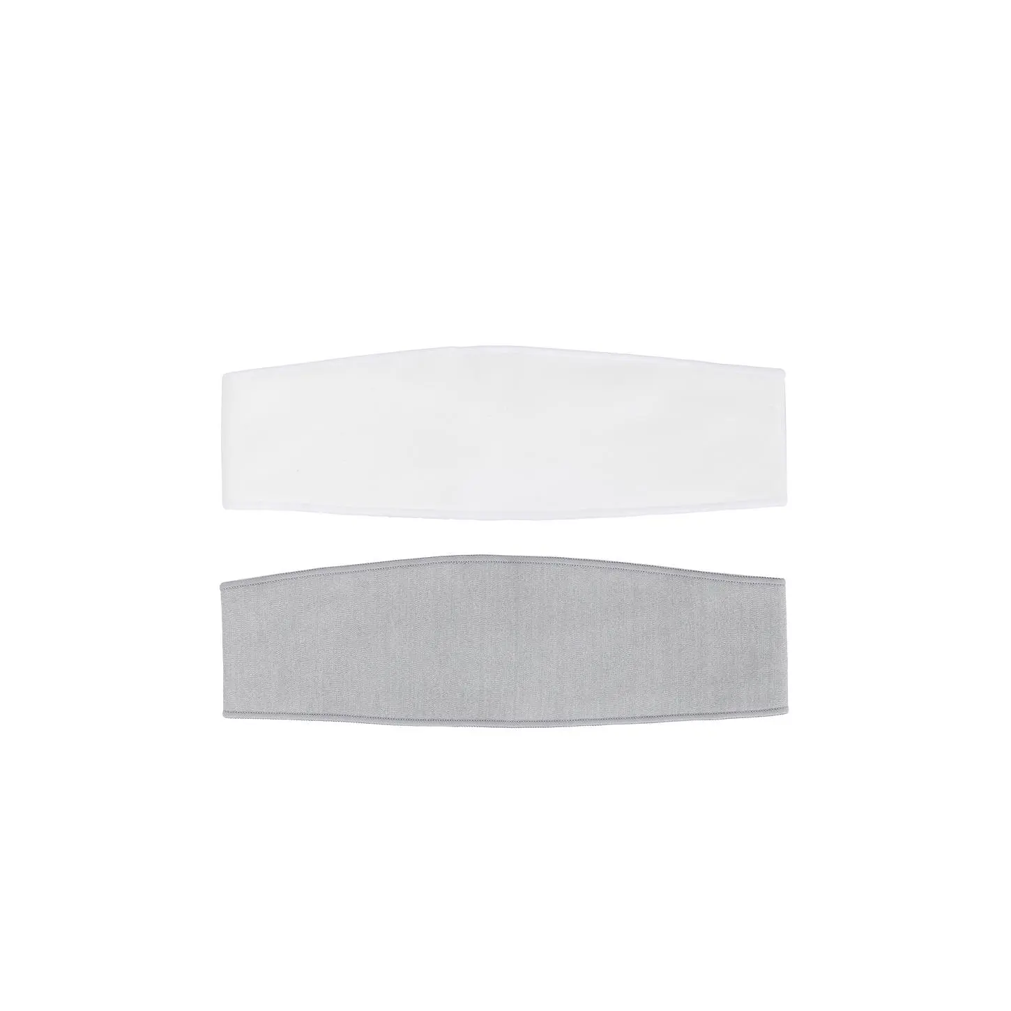 437 The Contour Headband in White & Heather Grey