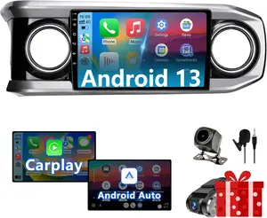 Android 13 Car Stereo Head Unit Compatible with 3rd Gen Toyota Tacoma 2016-2023, 10 Inch Touch Screen Car Radio with Wireless CarPlay&Android Auto, GPS, FM, WiFi, Bluetooth, 1080P Reverse Camera, SWC