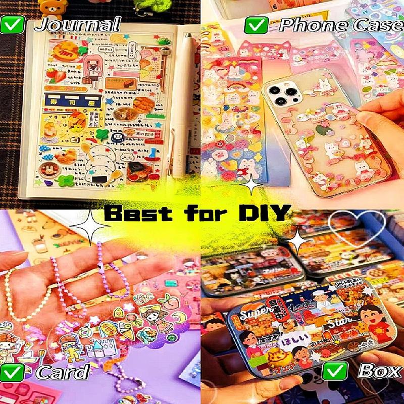 Realize Sticker Freedom Here 20 Sheets Non-duplicate Shiny Stickers Cute Kitty Puppy Flower Glitter Stickerhaul DIY Journal Supplies Sticker Decoration Girly Handmade Crafts Phonecase Sticker Thanksgiving Decor