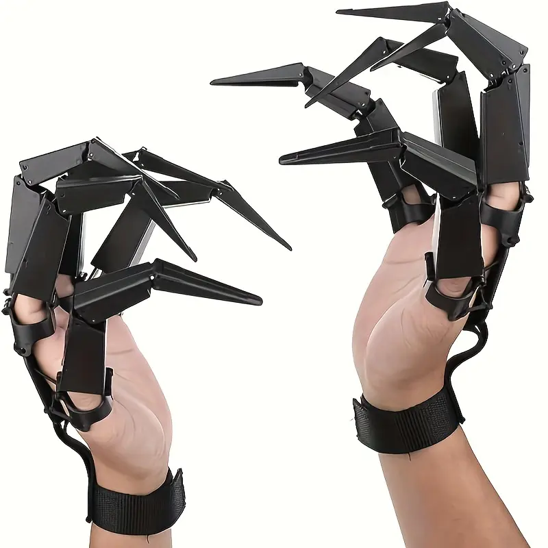 2-Piece Halloween Retractable Devil's Finger Claw - 3D Printed, Witch & Ghost Cosplay Props Masks scene accessories