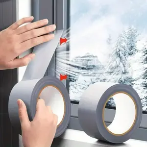 1 Rolls Windproof Tape Winter Window Insulation Cloth Base Sealing No Residue Single Sided Waterproof High Adhesive TapeTape for Insulation Windproof for Home Repairs Prevents Cold Air Drafts and Gaps