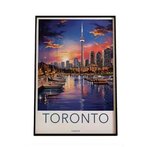 Toronto Poster Canada Wallpaper Vibrant Cityscape Print Home Decor High-Quality Canvas Ideal Travel Lover Gift