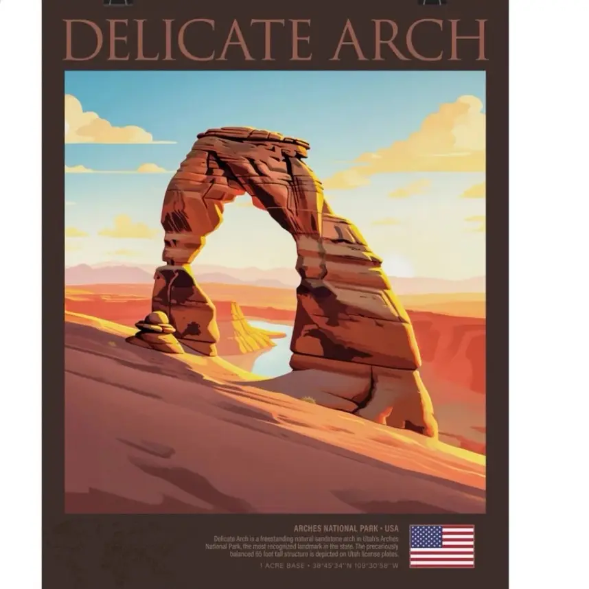 Delicate Arch Poster - Classic Travel Wall Decor