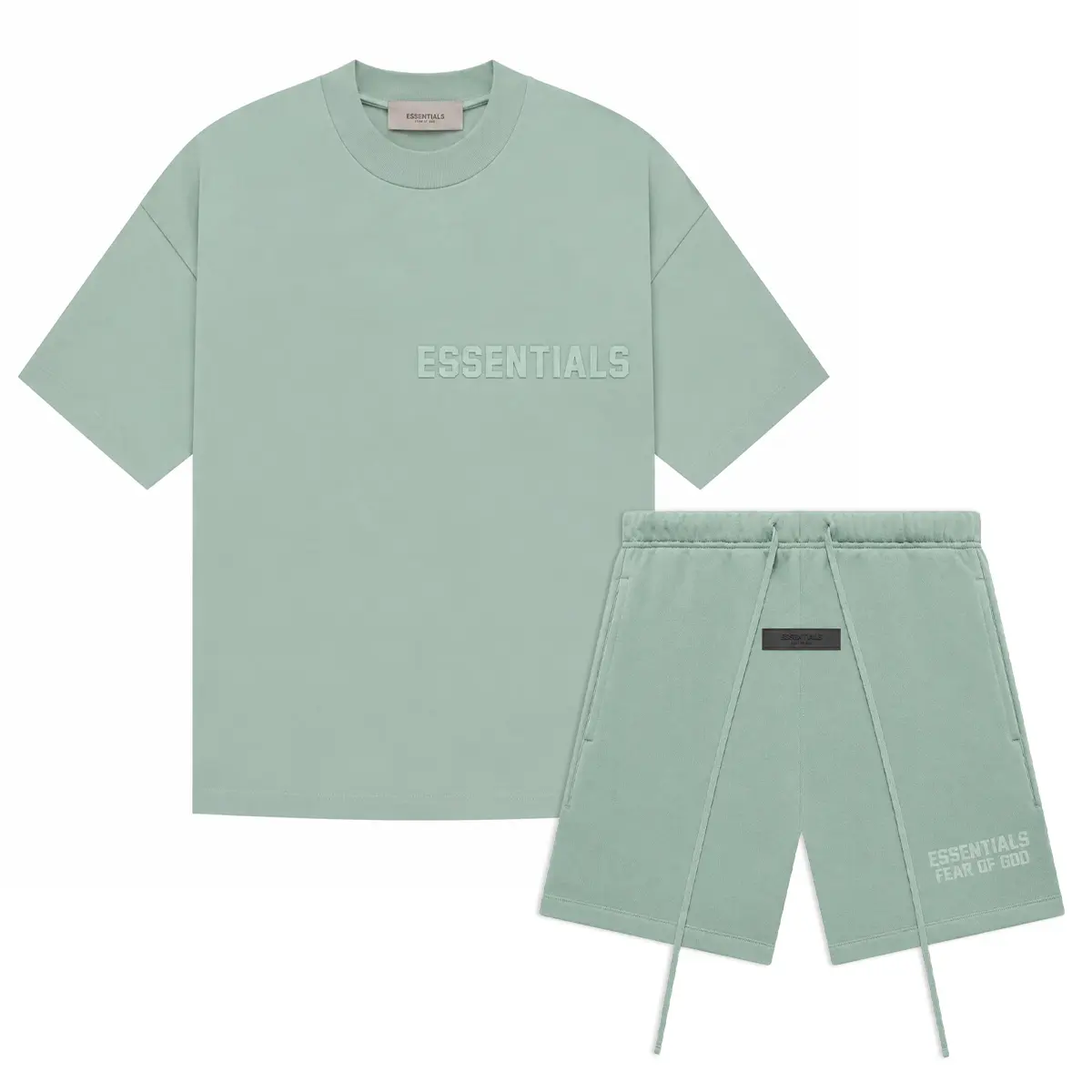 (One Set) Fear of God Essentials Short-Sleeve Sycamore Tee and Shorts