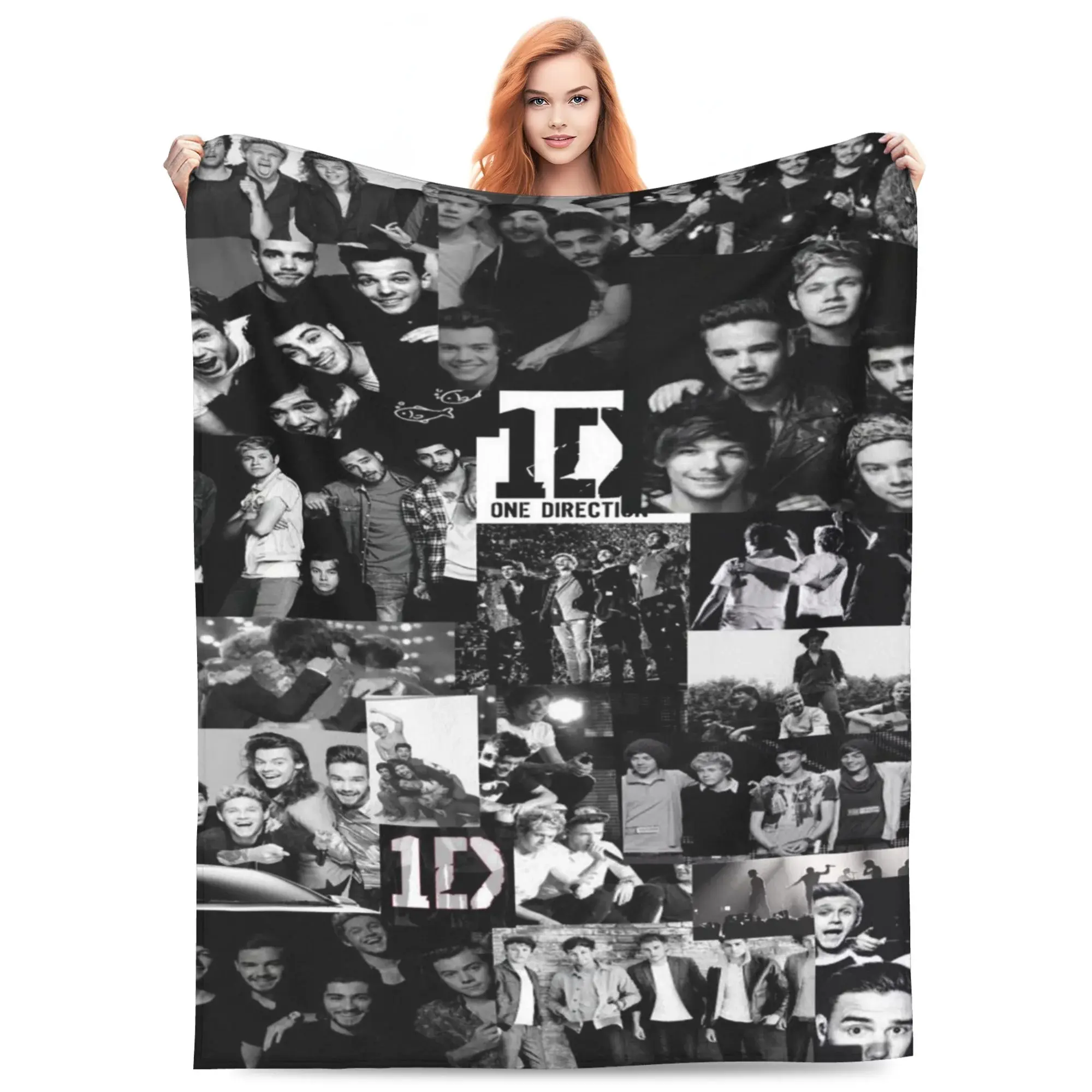 One Direction Blanket Lightweight Throw Blanket Flannel Fleece Microfiber Plush Bed Blanket Super Soft Blanket for All Season 3D Print Design 40"x30"