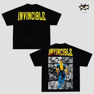 Superstyle Limited Mark Invincible War Comic Double Printed Oversize Lightweight Acid Graphic Tee, TV Series Graphic Tee, Gift T-Shirt For Comic Lover