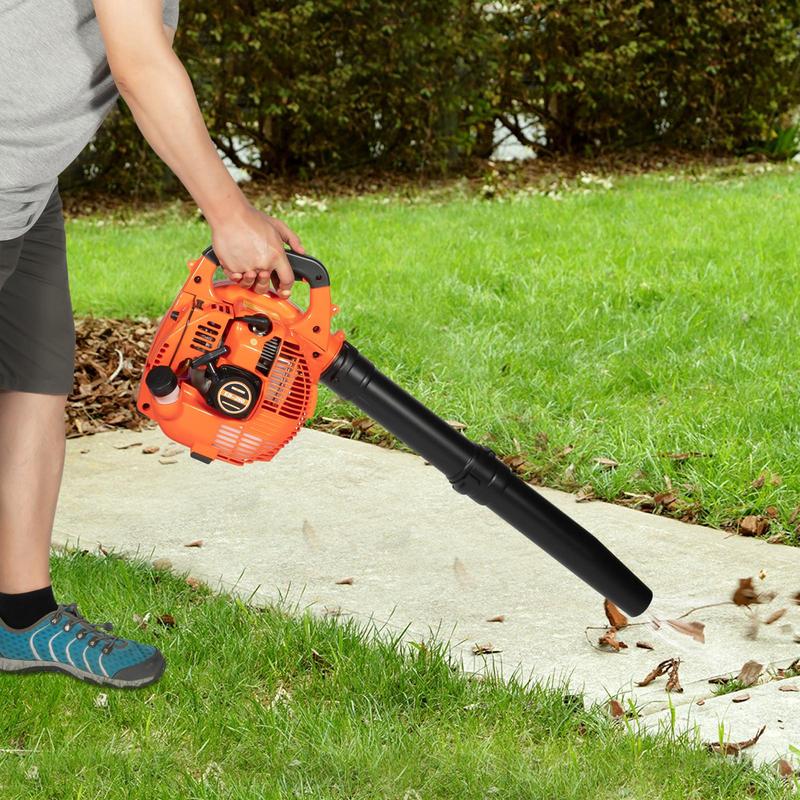 Handheld Gas Blower, 2-Stroke Gas Powered Leaf Blower, 750W 25.4cc Gasoline Grass Sweeper for Lawn Care, Snow Blowing & Yard Cleaning, Heavy Duty Grassland Cleaning Machine Portable