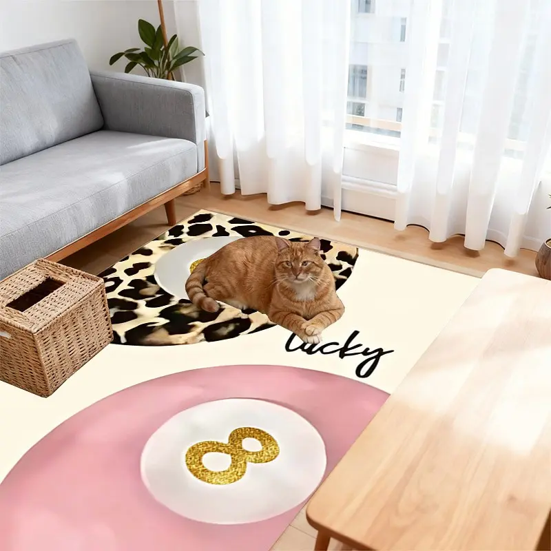 2D flat leopard print, Animal print rug, and pink, the lucky