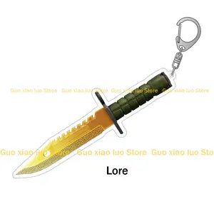 Guo Xiao Luo CS GO Game weap Knives M9 Fade Lore Crimson Web Gamma Doppler Case Hardened Skins Acrylic keychain Bag pendant