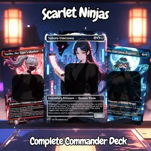 Scarlet Ninjas Anime Waifu Commander 100 Card Deck + Tokens | EDH Proxy