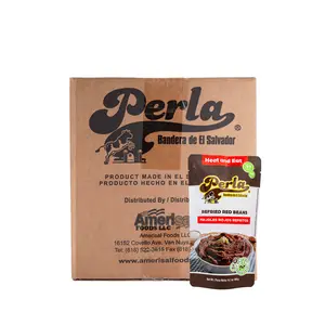Perla Refried Red Beans (Frijoles Rojos Refritos) - Flavorful, BPA-Free, Gluten-Free, 14 oz Can, Case of 20