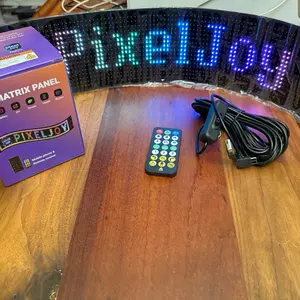 PixelJoy 24 Inch RGB LED Matrix Panel for Car Window Programmable Scrolling Display with App & Remote Control