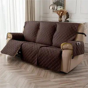 Waterproof 3-Seater Recliner Sofa Slipcover with Non-Slip Elastic Bands, Pet-Friendly Sofa Protector, Living Room Couch Cover for Sofa
