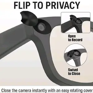 LED Light Blocking Stickers for Ray-Ban Meta Glasses Rotating Camera 3 PCS Flip to Privacy Easy Swivel Cover