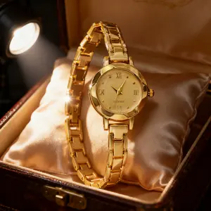 Women's Round Dial Quartz Watch! All-Match Wristwatch for Birthday Gift (No Box)