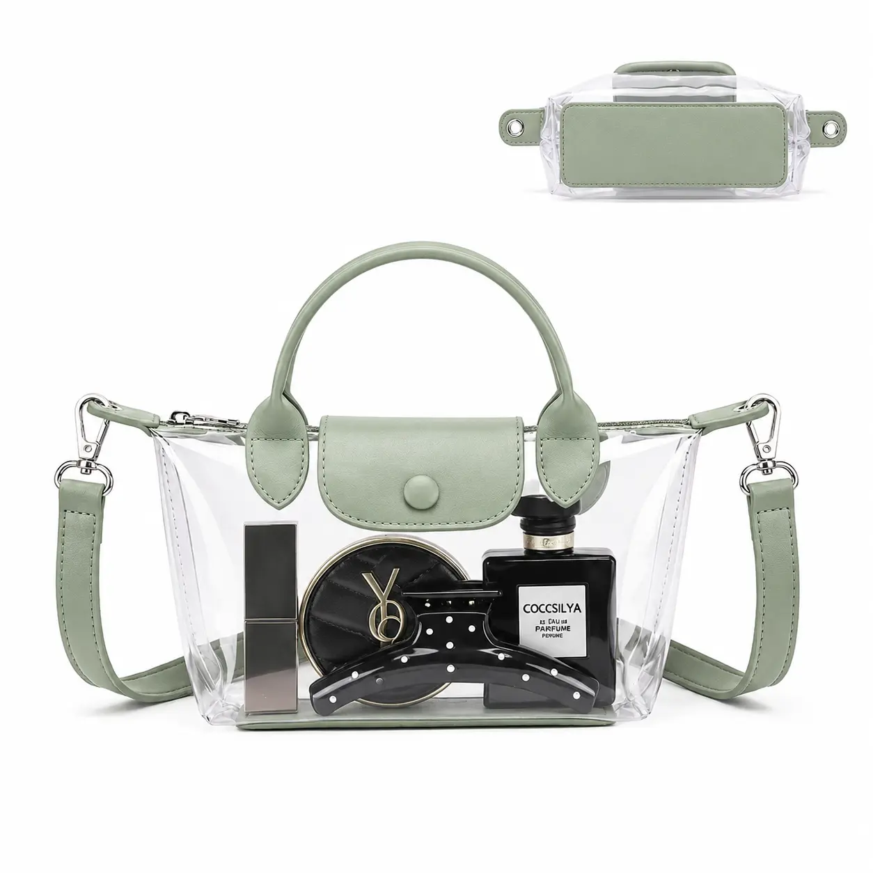 Quilted Down Bags Clear Bag for Quilted Down Bags Small Crossbody Purse Approved for Stadium Use Handbags for Concerts & Sports Events crossbody bags women
