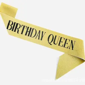 Fashion birthday party gold onion shoulder strap etiquette strap birthday girl queen birthday girl belt