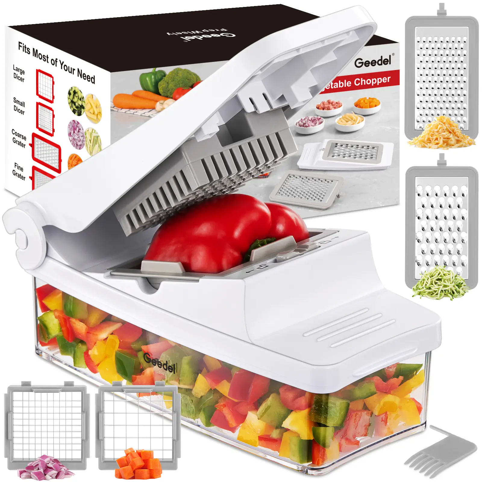 Geedel Kitchen Veggie Chopper, Vegetables Dicer suitable for onion potato carrot, Food Cutter veggie chopper Utensils