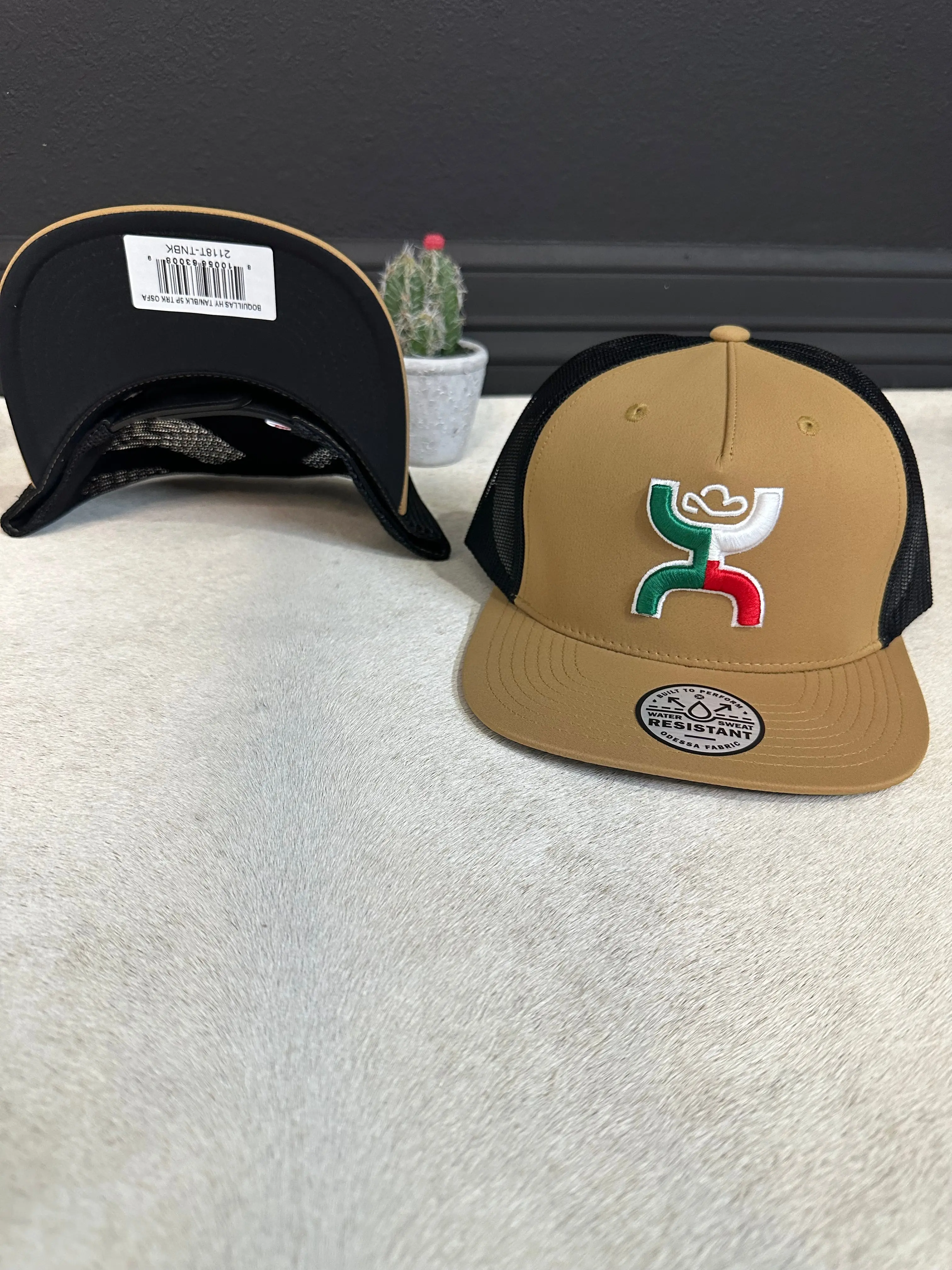 Hooey Mex Tan Black SnapBack Hat with Logo and Snap Closure