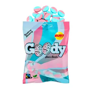BUBS Goody Sour Raspberry and Blueberry Ovals 90g 1 pack