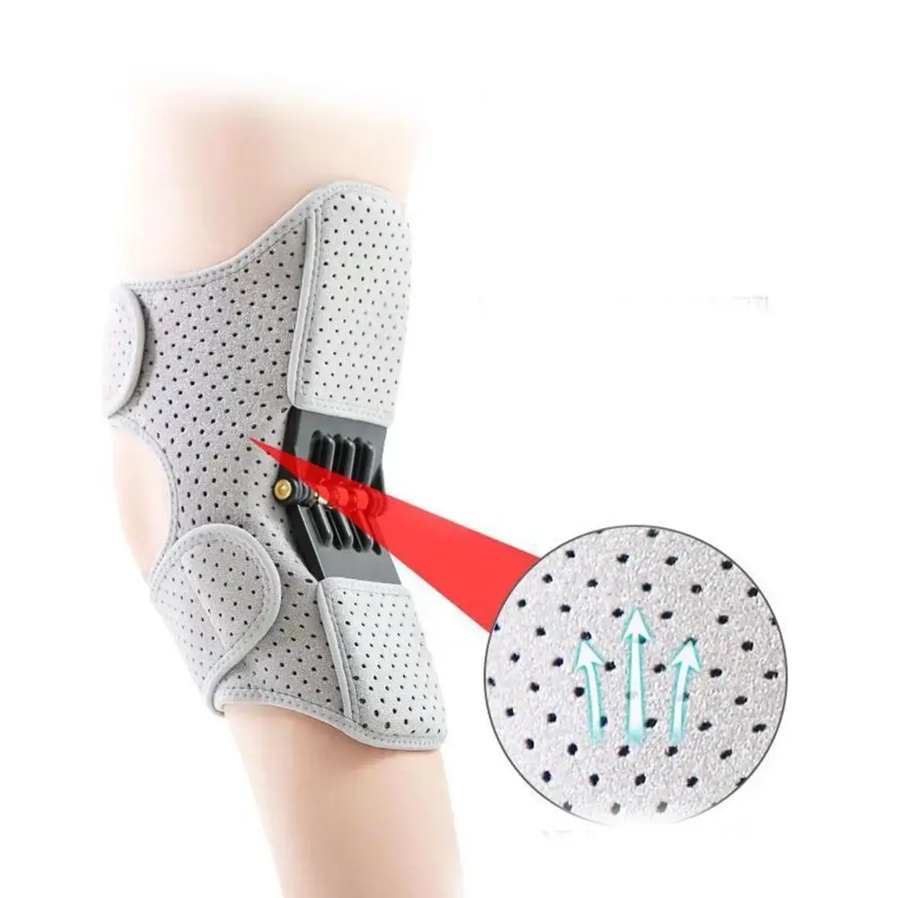 Spring Knee Support Brace with Stabilizer, Black