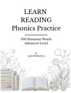 Learn Reading Advanced Phonics Packet | 100 3-5-Syllable Phonetically Regular Nonsense Words