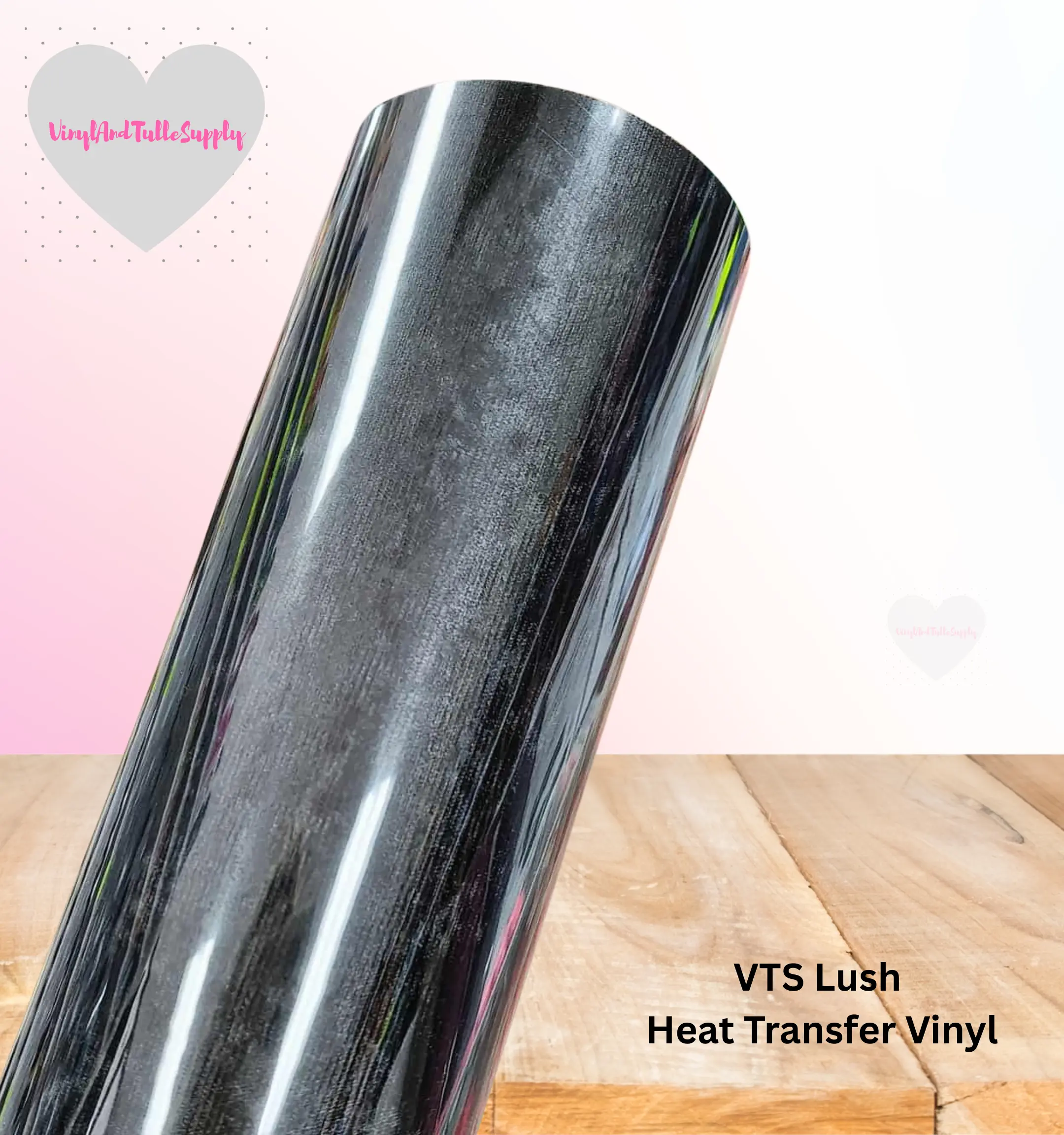 VTS Fine Velvet Feel Heat Transfer Vinyl - Black Luxe Specialty DIY Supply with Subtle Color Shifts for Enhancing DIY Projects, Enhance