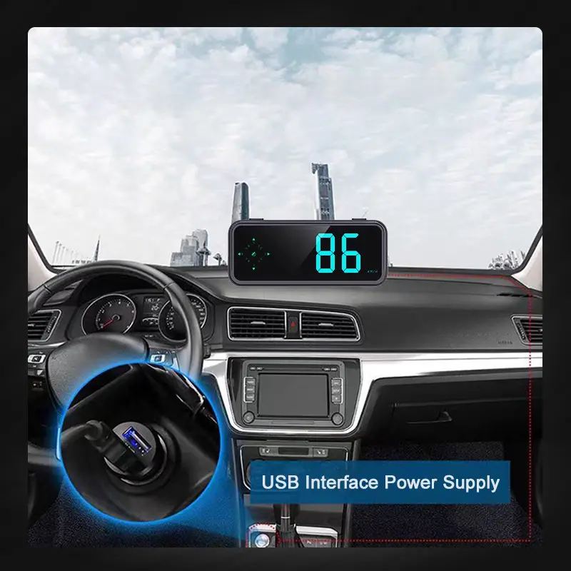Digital Speedometer GPS HUD Universal All Cars Head Up Display Vehicle Speed Compass MPH KMH Speed  Plug and Play