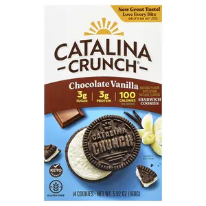 Catalina Crunch Sandwich Cookies, Chocolate Vanilla, 14 Cookies, 5.92 oz (168 g)