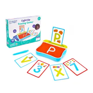 Educational Insights Light-Up Tracing Center Alphabet Activity Set, Montessori Sand Tray, Learn to Write Letters, Ages 3+
