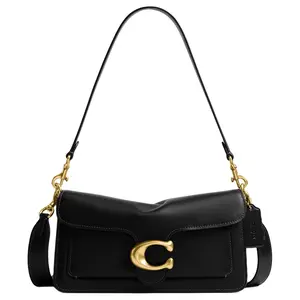 COACH Tabby 26 Leather Crossbody Bag with Signature Hardware and External Zipper Pocket for Women