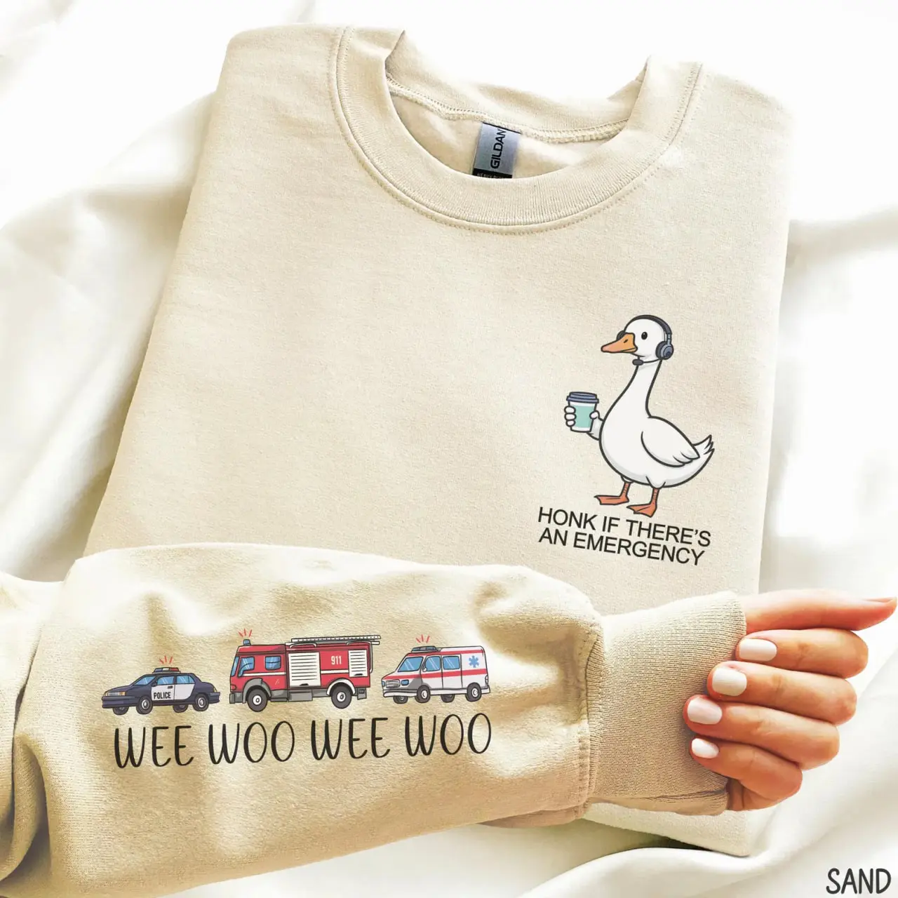 Silly Goose Dispatcher Sweatshirt, 911 Dispatch Crewneck Sweater, Emergency Dispatcher Shirt, 911 Operator Gift, Gift for Dispatcher, EMS
