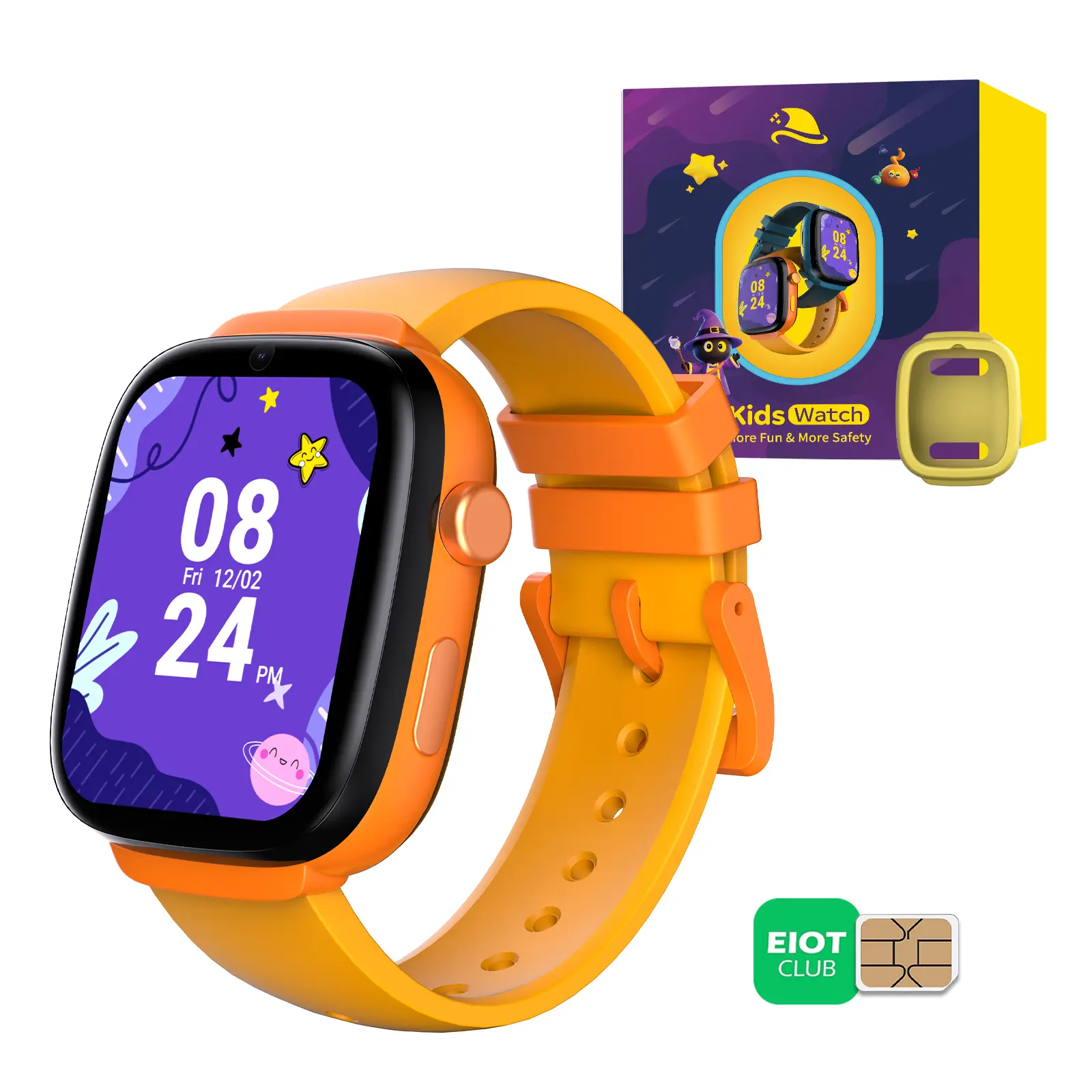 EIOTCLUB Kids SmartWatch, 4G Smartwatch for Kids with Sim Card, Smartwatch with 7-Day Trial Plan, 1.78 inch, IP68 Waterproof, Bluetooth, GPS Tracker, SOS Call, Watch Call, Birthday Christmas Gifts for Boys Girls Ages 4-12