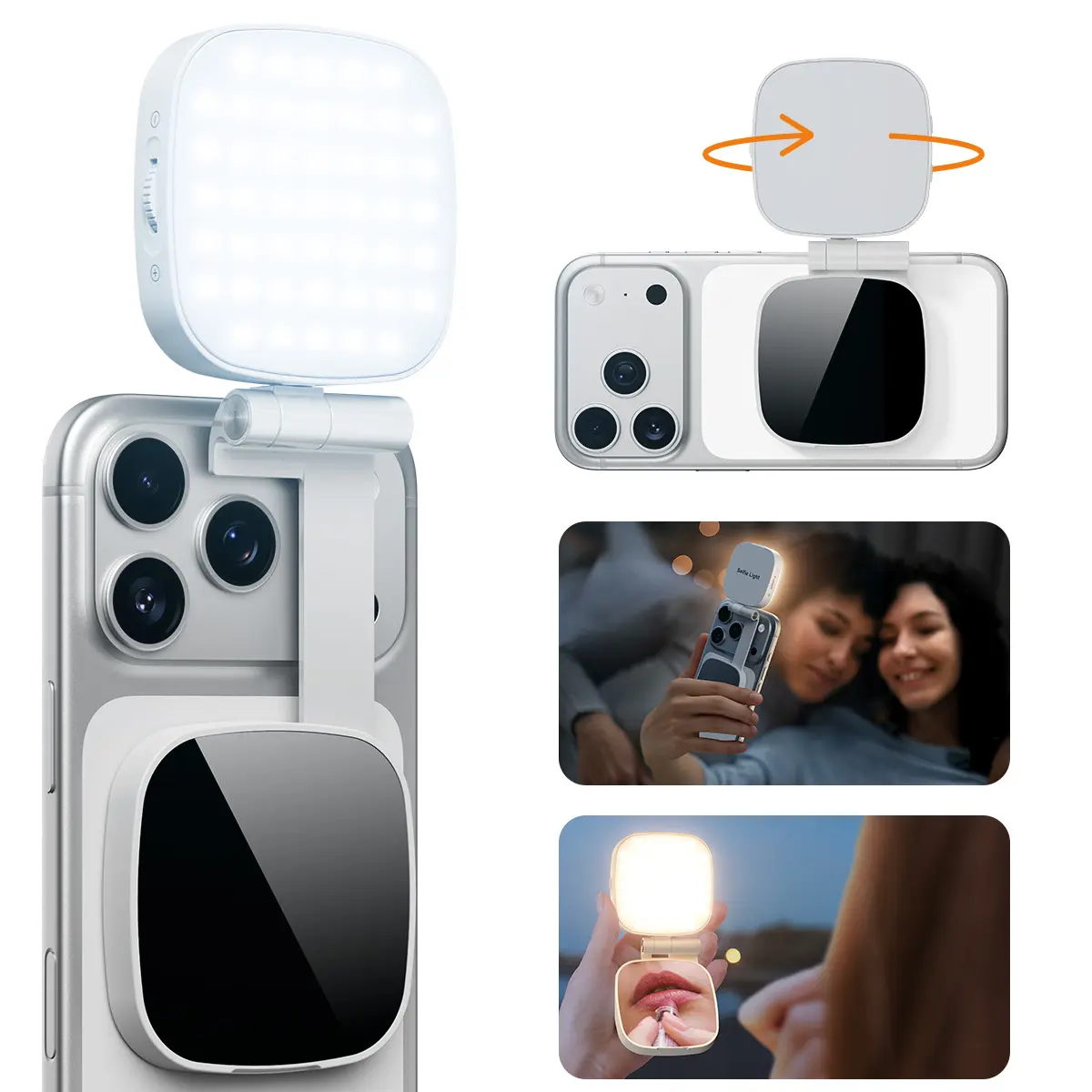 TODI Magnetic Selfie Light for iPhone Magsafe, 5 Adjustable Modes, CRI97+ Rechargeable LED Fill Light with Mirror for Selfies, Makeup, Vlogging, TikTok & Video Recording #1MagsafeSelfieLight#BestgiftforChristmas