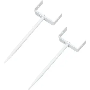 Size-adjustable 2-4 Inch Downspout Bracket 2 Pack Heavy Duty Galvanized Iron Rust Proof Pipe Support with Eco Coating Easy Installation