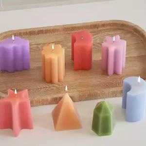 Silicone candle mould set of 8pcs, handmade aromatherapy wax mold, Resin Crafts, suitable for unique candles and home decoration, can be used for DIY fragrance and home decoration