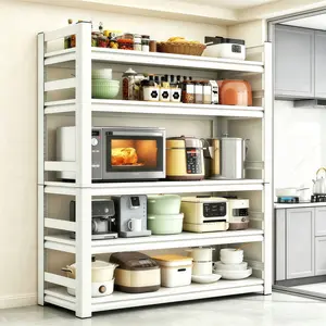 White Garage Storage Shelf, Heavy-Duty with 2000 lbs Load Capacity, 5-Tier Metal Shelving Unit, Storage Rack for Kitchen Pantry, Closet, Basement and Warehouse, Kitchen Shelf, Multi-Purpose Storage Rack