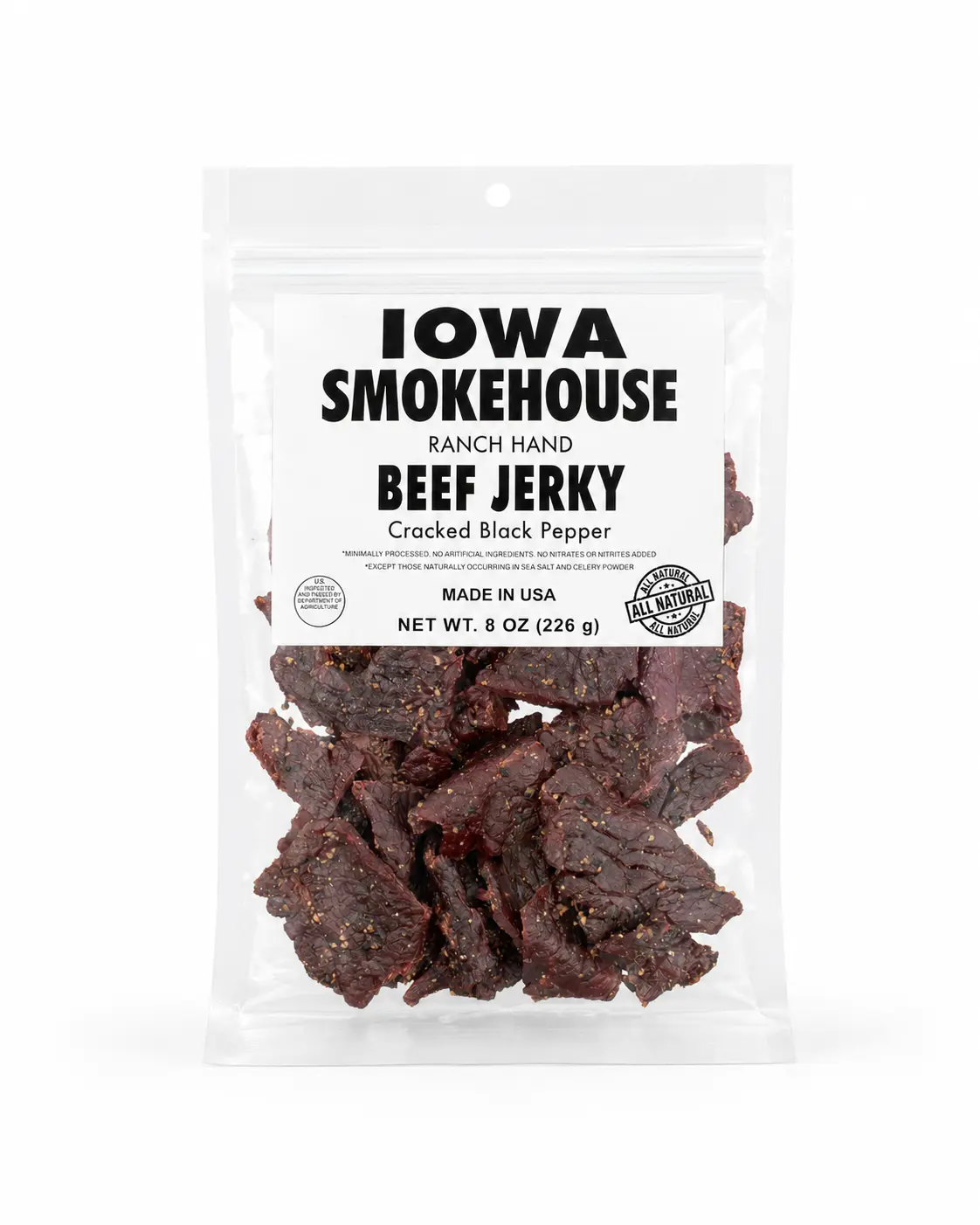 Ranch Hand 8 oz Beef Jerky Cracked Black Pepper