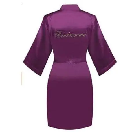 Wedding Bride Bridesmaid Robe Dressing Gown Sexy Women Bathrobe Nightgown Short Sleepwear Casual Flower Kimono Geisha M L XL Wedding Bride Bridesmaid Robe Dressing Gown Sexy Women Bathrobe Nightgown Short Sleepwear Casual Flower Kimono Geisha M L XL