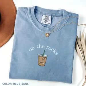 Comfort Colors Coffee Lover T-Shirt, Funny Iced Coffee Tee, Trendy Coffee Gift for Coffee Addicts, Cute Coffee Lover Shirt, Perfect Lover Gift Idea