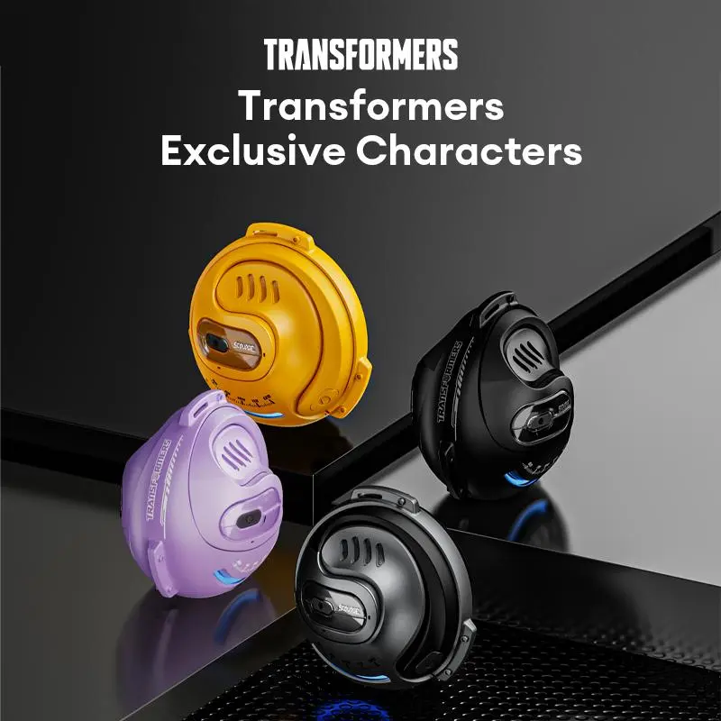 Transformers T07 Wireless Earbuds Bluetooth 5.4 headphone Trendy Ear Hook Design 360°Surround Sounds Painless And Comfortable To Wear