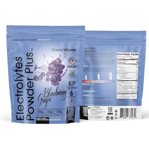 Electrolytes Powder Plus (100 Servings) Blueberry Grape Electrolyte Powder Sugar free, Keto, 0 Sugar, No Maltodextrin, 1000mg Potassium, 120mg Calcium, 120mg Magnesium, Hydration Powder