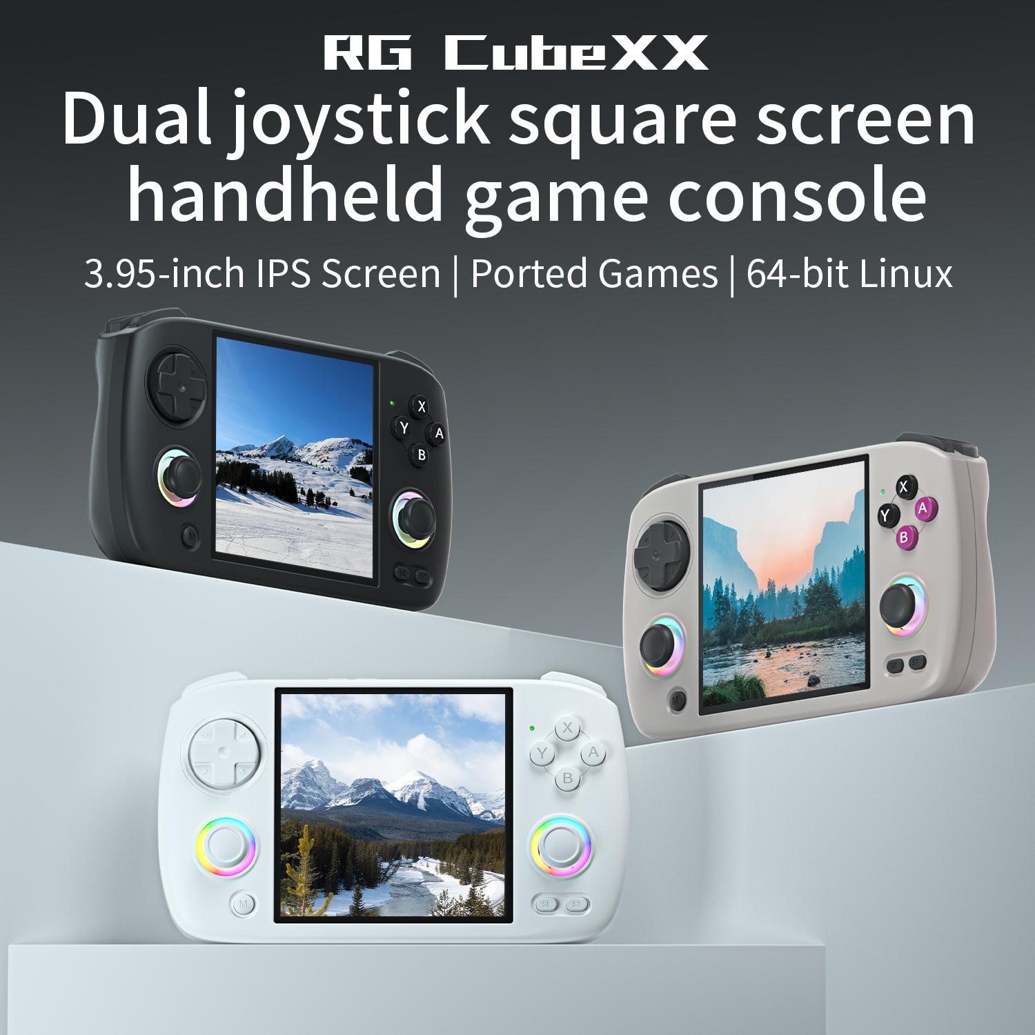 ANBERNIC RG CubeXX Handheld Game Console 3.95-inch IPS Screen Game Player RGCubeXX Gameconsole H700 Linux  64-bit System Battery 3800mAh  Retro Handheld Console Gifts