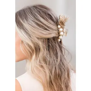 Pearl Hair Claw Clip Set - 2PK