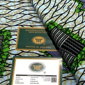 Authentic African Print 100% Cotton 6 Yards - Premium Quality Fabric for Traditional Wear