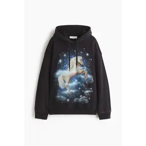 H&M Printed cotton hoodie