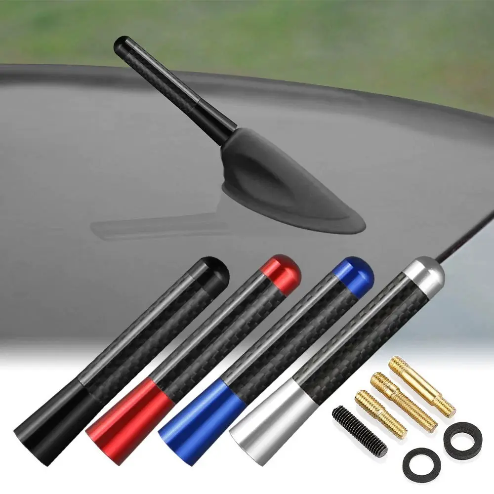 Carbon Fiber Car Antenna 3 Inch Short Carbon Fiber Car Antenna, Universal Decorative Car Antenna, Universal Compatibility, Durable & Stylish Design, Truck Antenna, Car Antenna Replacement, Car Gadgets